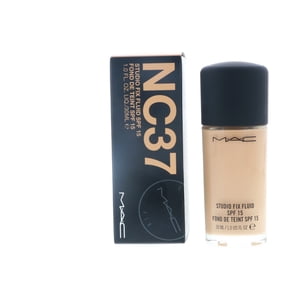 MAC Studio Fix Fluid Foundation SPF5, NC37, Clean, 1 Fl Oz (103522)
