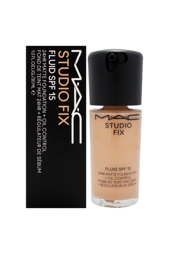 MAC Studio Fix Fluid SPF 15 24Hr Matte Foundation Plus Oil Control - NC27 , 1 oz Foundation