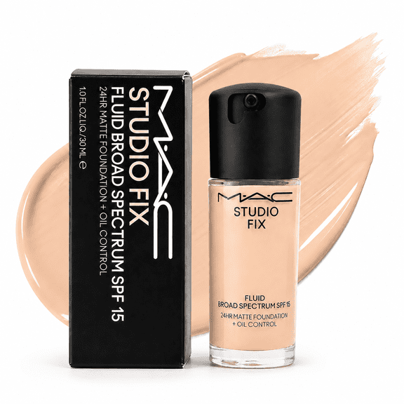 MAC Studio Fix Fluid SPF 15 Foundation + Oil Control 1.0 fl oz / 30 mL NW10 24HR Matte Finish