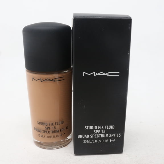 MAC COSMETICS STUDIO FOUNDATION 1.0 OZ NC55 MAC COSMETICS/STUDIO FIX FLUID SPF 15 (NC55) 1.0 OZ (30 ML) DEEP RICH BROWN WITH GOLDEN FOR DEEP DARK SKIN (NC)