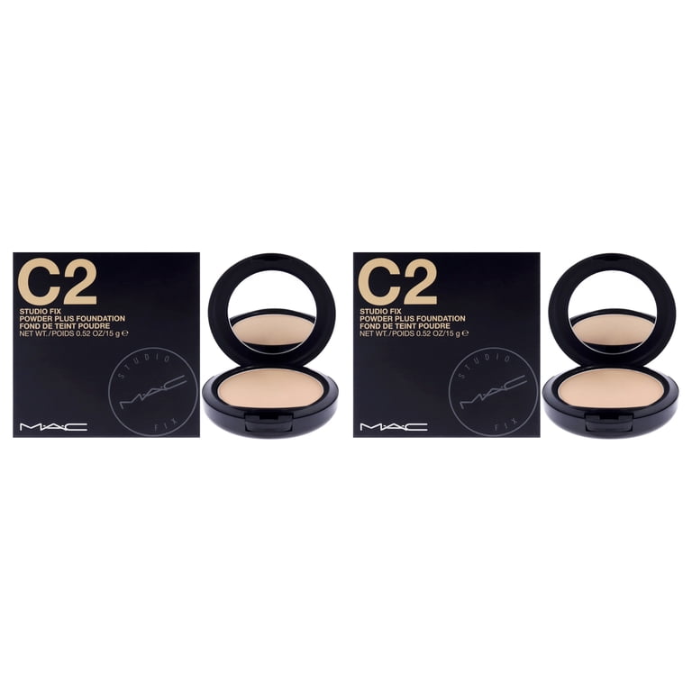 MAC Studio Fix Powder Plus Foundation - C2 - Pack of 2 , 0.52 oz