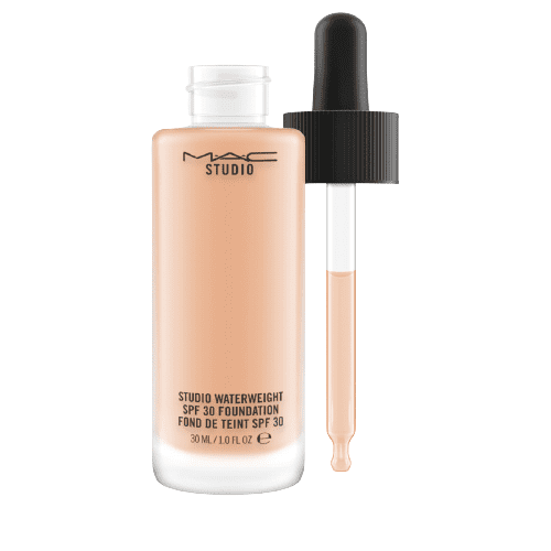 MAC COSMETICS STUDIO FOUNDATION 1.0 OZ NW18 MAC COSMETICS/STUDIO WATERWEIGHT SPF 30 FOUNDATION NW18 1 OZ (30 ML) BEIGE W GOLDEN ROSE UNDERTONE FOR LIGHT SKIN