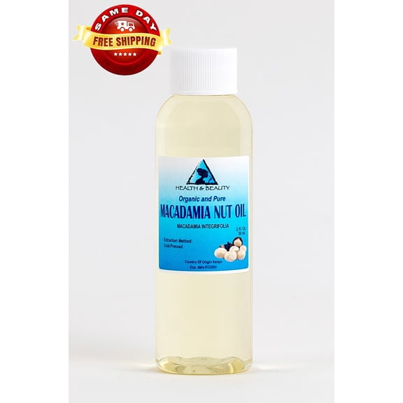 MACADAMIA NUT OIL ORGANIC CARRIER COLD PRESSED 100% PURE 2 OZ
