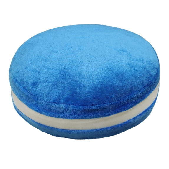 Mainstays Plush Macaron Shaped Throw Pillow, 12" Round, Blue