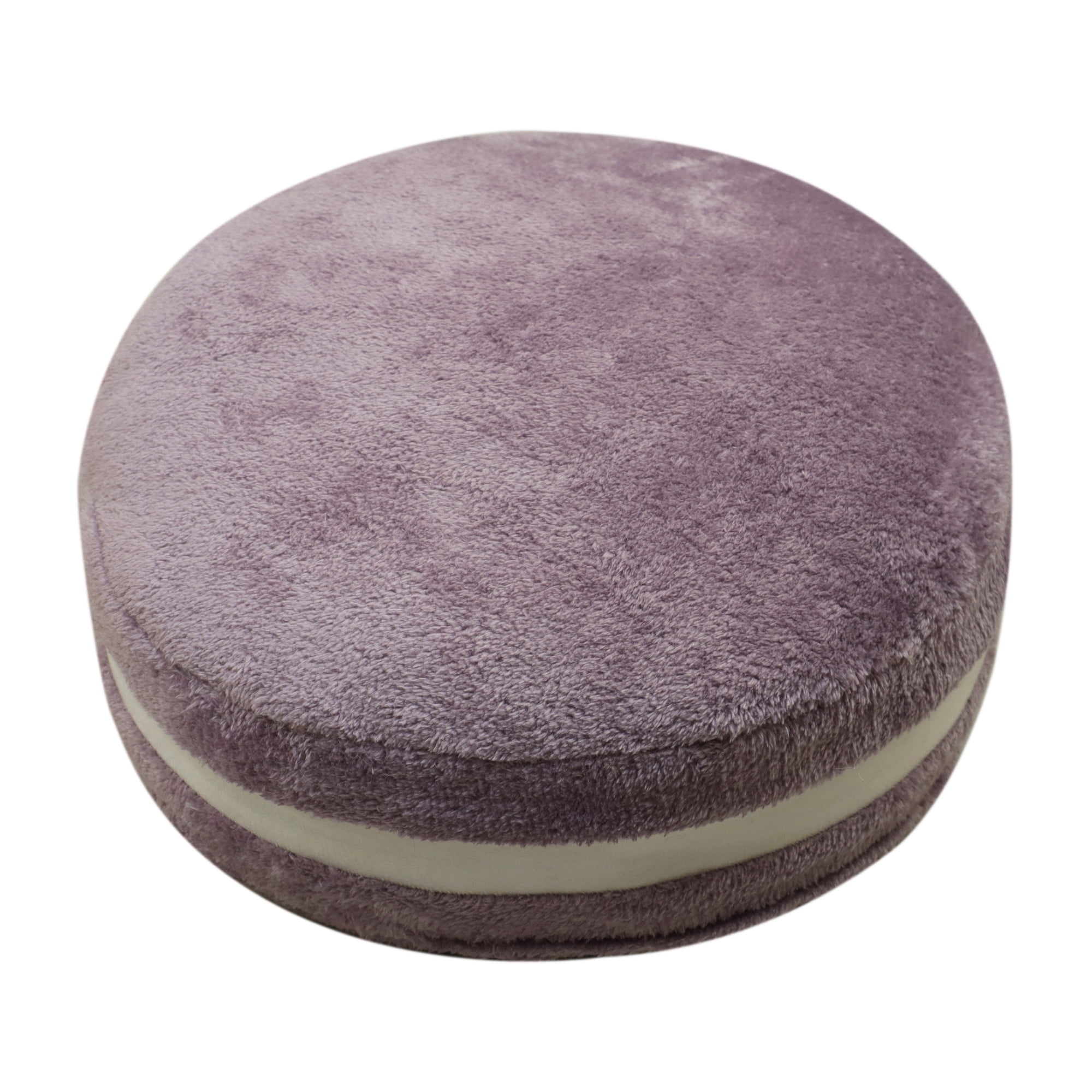 Mainstays Macaron Shaped Throw Pillow, 12 in Round, Violet