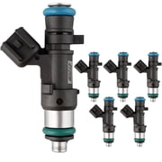 MACAX Set of 6 Fuel Injectors 0280158028 Replacement Compatible with Chrysler 300 2005-2010 Dodge Avanger Magnum 2.7L 3.5L V6 - Replaces 4591986AA FJ612 812-12138 62391 RL591986AA