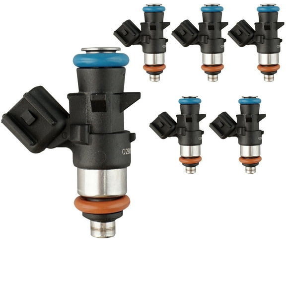 MACAX Set of 6 Fuel Injectors 0280158233 Replacement Compatible with Dodge Avenger Challenger Durango Journey Jeep Grand Cherokee Wrangler JK Chrysler Ram ProMaster -Replaces 4G2269 FJ1147 05184085AC
