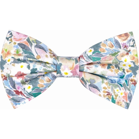 MACBANA Mens Handmade Cotton Floral Pre-tied Bowtie Flower Pattern Bow Tie for Wedding Groomsmen Party MC02#