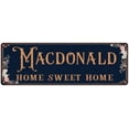 thumbnail image 1 of MACDONALD Home Sweet Home Victorian Look 8x24 Metal Sign 108240046960, 1 of 1