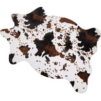 MACEVIA Cowhide Rug Cute Cow Print Rug Western Decor for Living Room Bedroom Faux Animal Area Carpet Non-Slip 43.3" L x 29.5" W(3.6ft x 2.4ft)