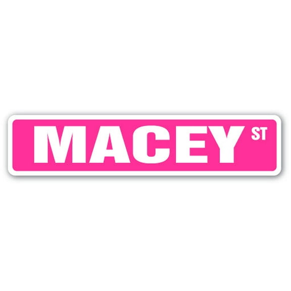 MACEY Street Sign Childrens Name Room Sign | Indoor/Outdoor |  30" Wide