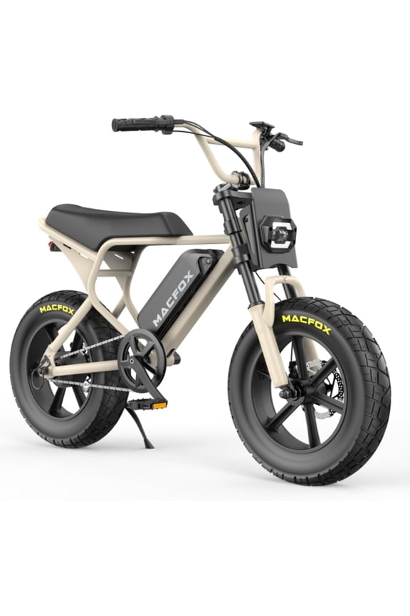 M16 Mini Fat Tire Electric Bike for Teens, 750W Brushless Motor, 48V 10.4Ah Removable Battery, 20 MPH, 25 Mile Range, Wide 16x4 Tires, UL Certified (Grey)