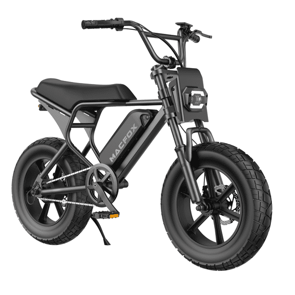 MACFOX M16 Teen Electric Bike, 500W Motor, 20 MPH Top Speed, 25-Mile Range, 16"x4.0" Fat Tires, Removable 48V/1.4Ah Battery, Fits Riders 4'2" to 5'0"