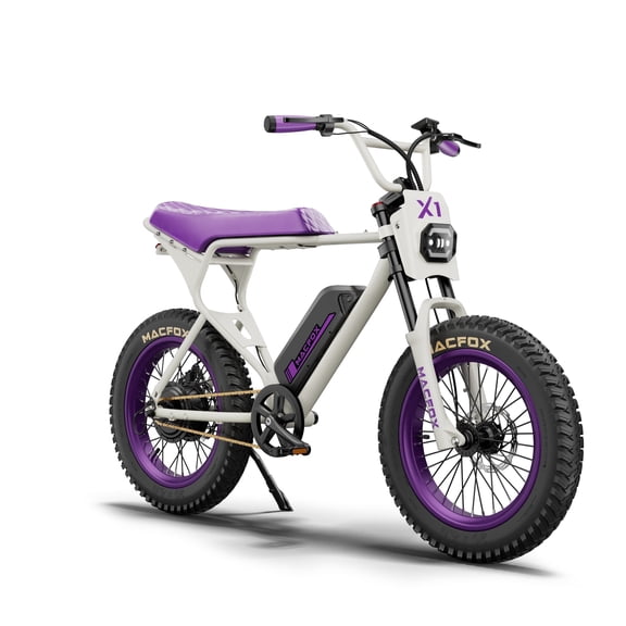 MACFOX X1S 750W Electric Bike for Adults – 20 MPH, 28-Mile Range, 20"x4" Fat Tires, Ideal for City & School Commuting(Shipping from California)