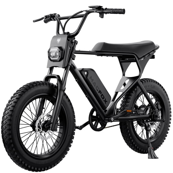 MACFOX X1S Adult Electric Bike, 750W, 20 MPH Max Speed, 28-56 Mile Range (PAS1), 20"x4" Fat Tires, City & School Commuting, UL2849, Class-2