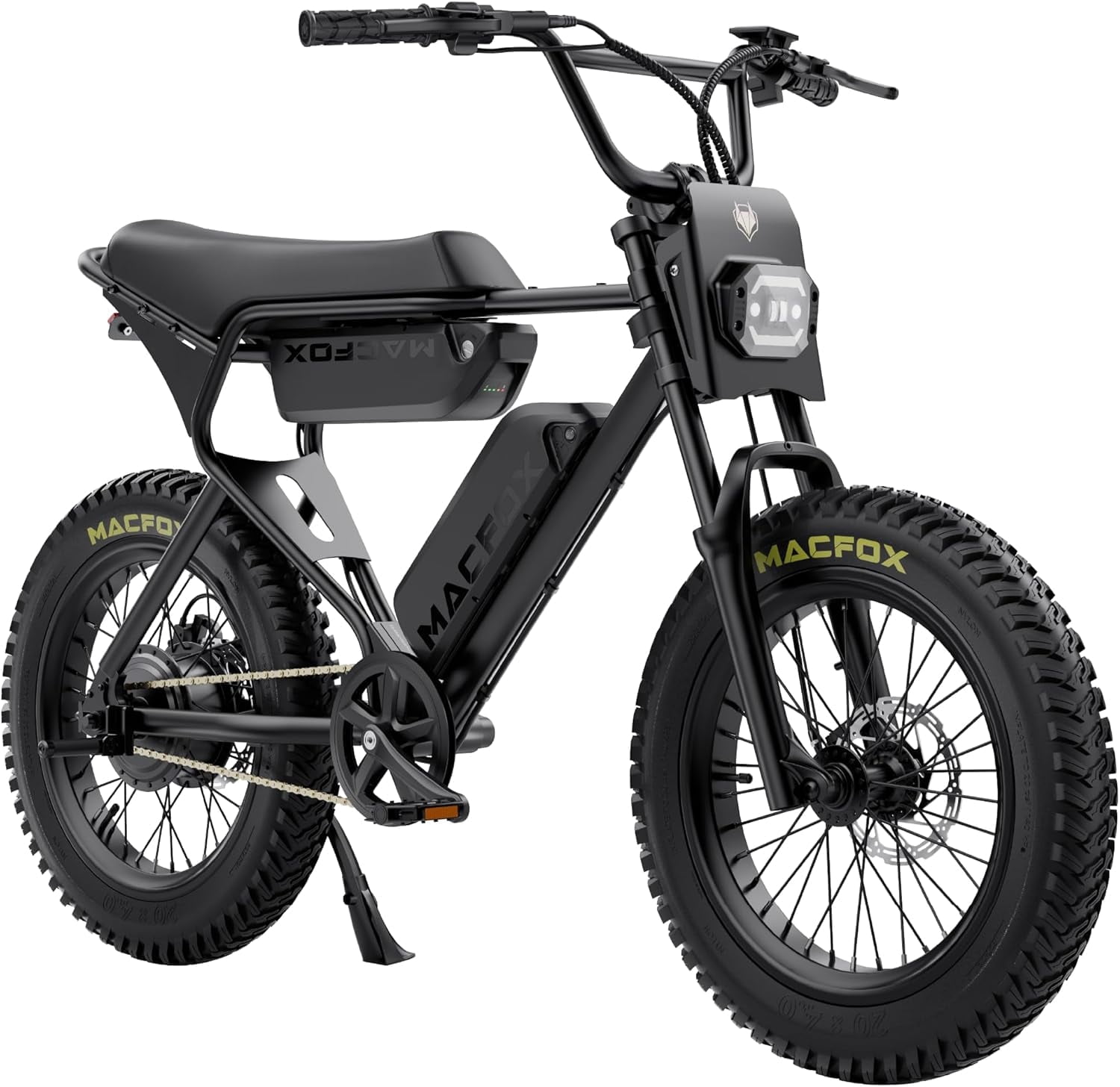 MACFOX X1S Electric Bike for Teens, 750W Ebikes Wheelie 20 MPH Max Speed, 28-56 Miles Range(PAS1), 20"x4" Fat Tires, City/School Commuting Electric Bike