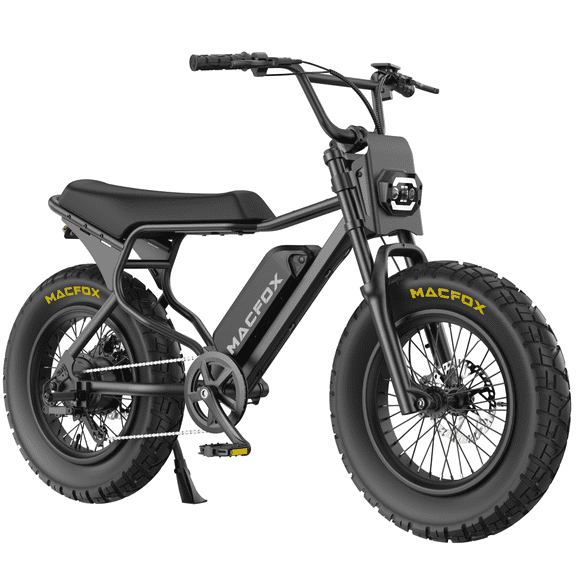 MACFOX X7 Adult Electric Bike, 750W E-Bike, 20 MPH, 48V 13Ah removable battery, 35-mile range, hydraulic brakes, upgraded 20x5.0 wide rear tire.