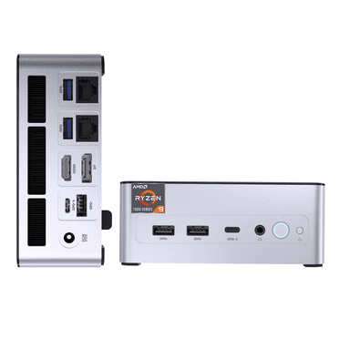 MACHENIKE Mini Desktop, AMD Ryzen 9 7940HS, with AMD Radeon 780M, 16GB DDR5 RAM, 1TB SSD, HDMI, DP, RJ-45, Wi-Fi 6, Windows 11 Pro, Grey