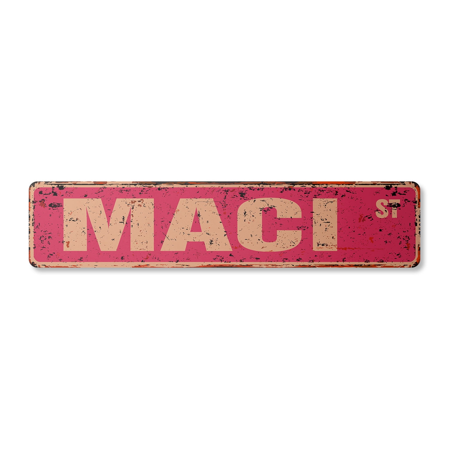 Maci Sign MACI Vintage Plastic Street Sign Childrens Name Room Sign | Indoor ...