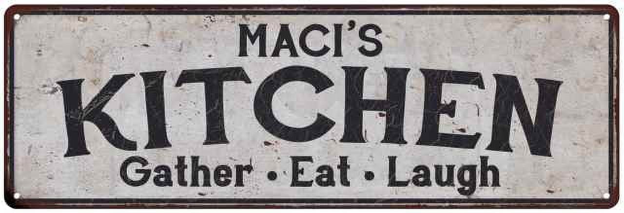 Maci Sign MACI's Kitchen Rustic Chic Decor Gift 6x18 Sign 106180051088 - Walmart ...