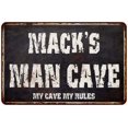 thumbnail image 1 of MACK'S Man Cave Black Grunge Sign Home Decor Gift Cave Funny 208120004088, 1 of 1