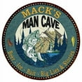 thumbnail image 1 of MACK'S Man Cave Fishing 14" Round Metal Sign Garage Bar Wall Decor 100140004088, 1 of 1