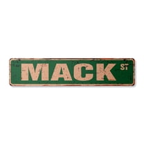 MACK Vintage Plastic Street Sign Childrens Name Room Sign | Indoor/Outdoor |  36" Wide