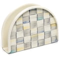 thumbnail image 1 of MACKENZIE-CHILDS Enamel Napkin Holder, Napkin Holder for Table and Countertop, Gray-and-White Sterling Check, 1 of 3