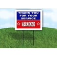 thumbnail image 1 of MACKENZIE THANK YOU SERVICE 18 in x 24 in Yard Sign Road Sign with Stand, 1 of 4
