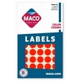 thumbnail image 1 of MACO 1/2" Dia. Red Neon Round Color-Coding Labels, 800 per Box, 1 of 4