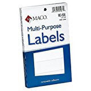 MACO White Oval Multi-Purpose Labels, 1/2 x 3/8 Inches, 1000 Per Box (MO-806)