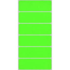 MACO 1" x 3" Green Neon Rectangle Color-Coding Labels, 200 per Box