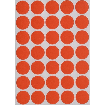 MACO 3/4" Dia. Orange Round Color-Coding Labels, 1000 per Box