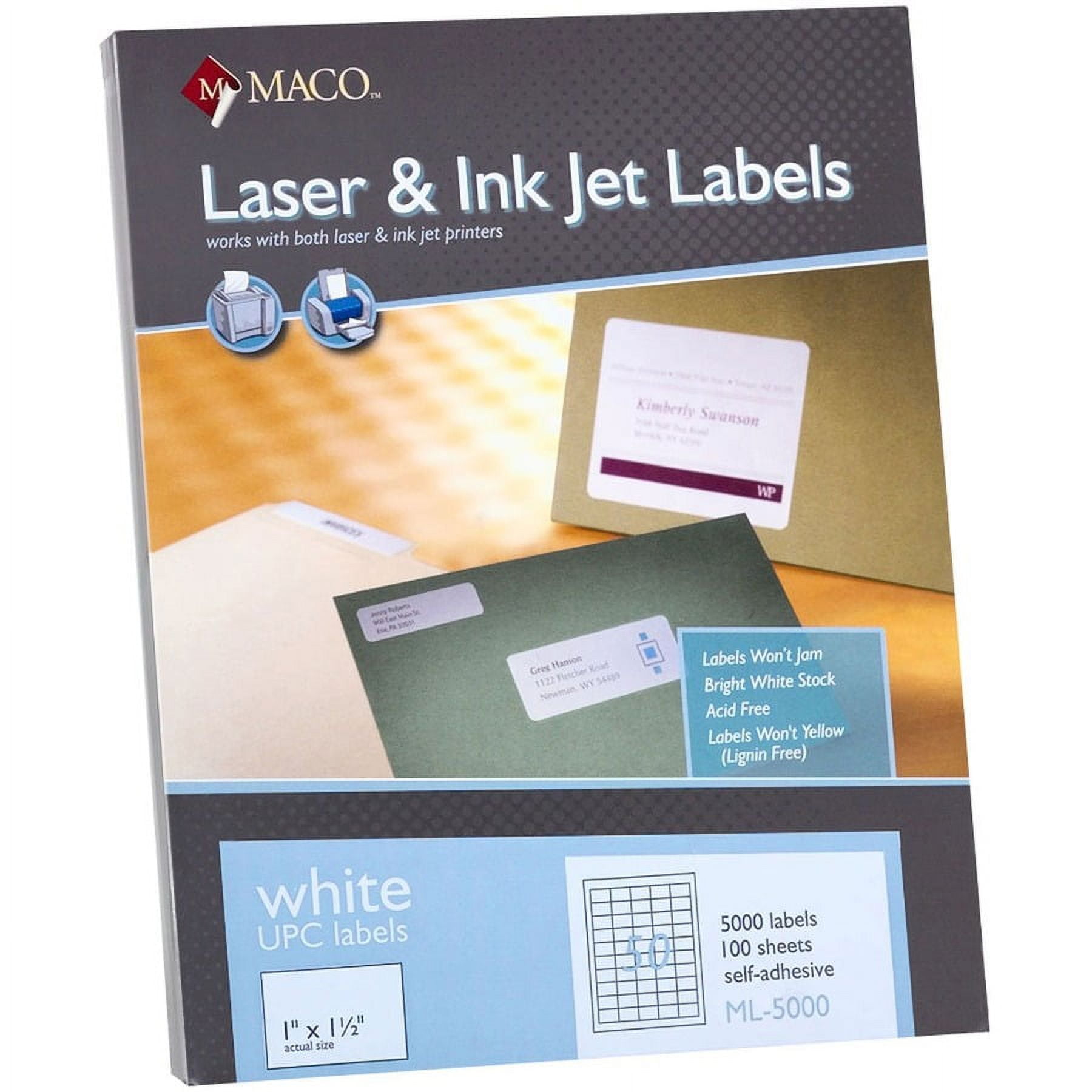 MACO Laser/Ink Jet White UPC Labels - 1 MACO Laser/Ink Jet White UPC Labels - 1