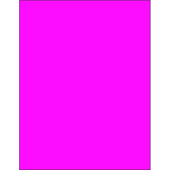 MACO Laser Pink Fluorescent Labels, 8-1/2" x 11", 1 Per Sheet, 25 Per Pack (ML-8105) - Box of 25 Sheets / Labels