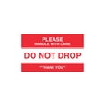 thumbnail image 1 of MACO "Please Handle With Care - Do Not Drop - Thank You", 3" x 5", Red/White, 500 Labels/Roll, 1 Roll Each, 1 of 1