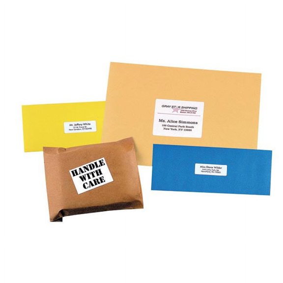 MACO Recycled Laser/Ink Jet White Shipping Labels, 3-1/3" x 4", 6 per sheet, 150 per Pack