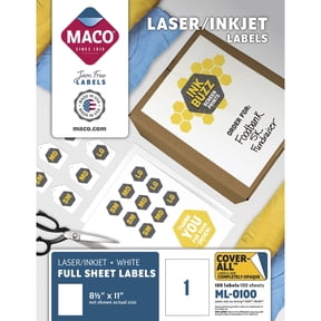 Full Label Sheets for Office Use