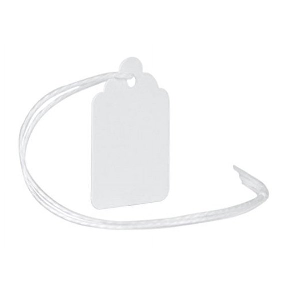 MACO White Strung Merchandise Tags, #2 - 1-3/32 x 3/4 Inches, 1000 Per Box (12-207)