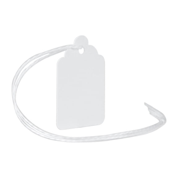 MACO White Strung Merchandise Tags, #7 - 1-7/16 x 2-5/32 Inches, 1000 Per Box (12-202)