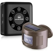 eMACROS Solar Wireless Motion Sensor and Alarm, 1/2 Mile Range, Outdoor Waterproof Coverage