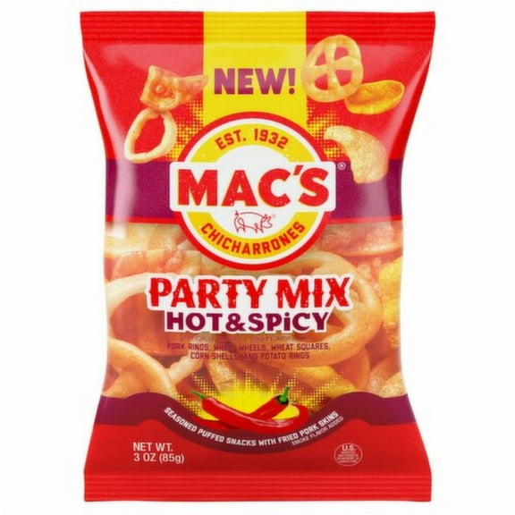 Mac's Hot & Spicy Party Mix, 4 oz Bag