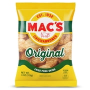 Mac's Original Chicharrones Pork Rinds, Pork Skins, 4 oz Bag