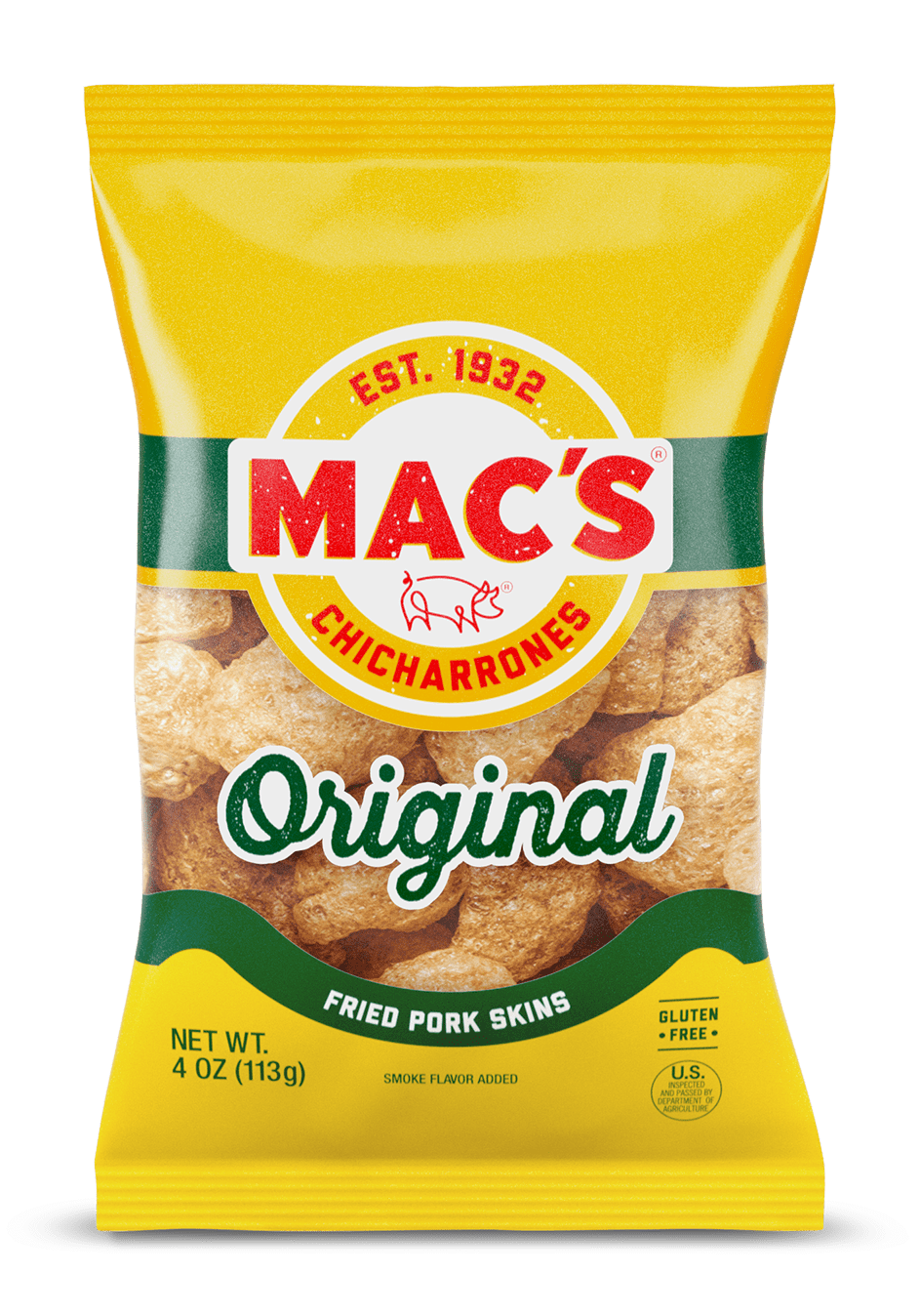 Mac's Original Fried Pork Skins, 4 oz