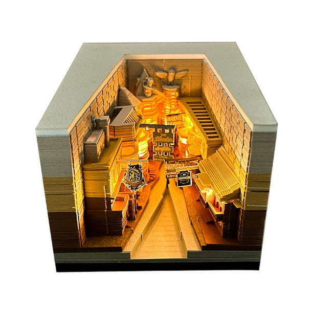 MACTANO 2024 Calendar Diagonal Alley 3D Art Memo Pad Paper Carving Home