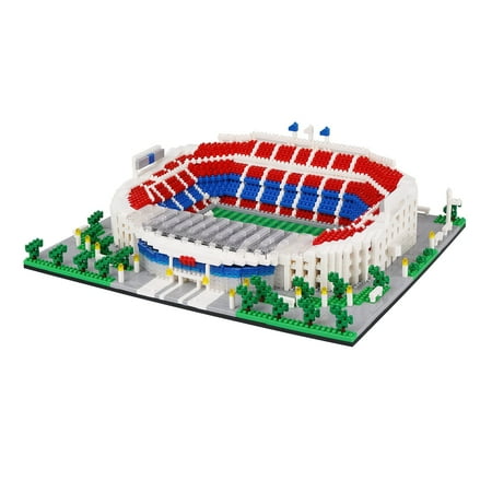 MACTANO Architectural Micro Mini Building Block Set Camp Nou Soccer Stadium Building Kit Multi Color