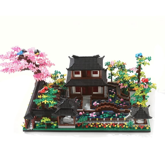 MACTANO Architecture Building Block Set Cherry Blossom Tree House Kit for Kid Multi Color 4997PCS