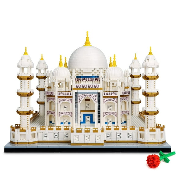 MACTANO Architecture Micro Mini Building Block Set Taj Mahal Building Kit Toy Gift for Adult White
