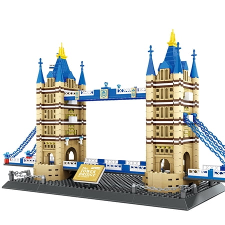 MACTANO Architecture Micro Mini Building Block Set the Tower Bridge of London Kit Gift Multi Color