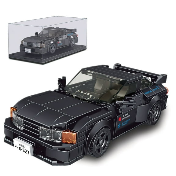 MACTANO Car Building Block Set Initial D Speed Champion GTR32 Kit Plastic Toy Gift for Adult Black